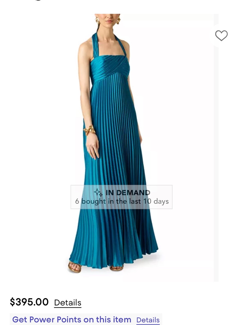 Aidan Mattox Teal Halter Pleated Maxi Gown